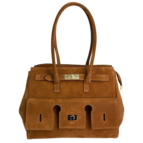 Lorena Suede Borsetta Brown