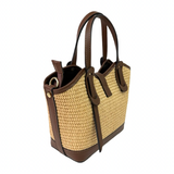 Tara Straw Borsetta Brown