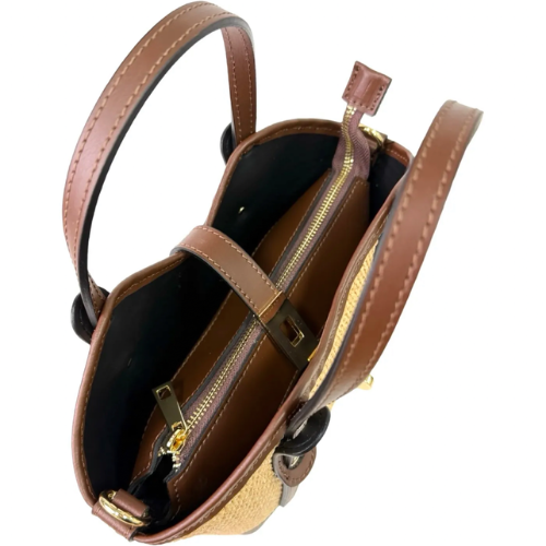 Tara Straw Borsetta Brown