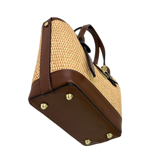 Tara Straw Borsetta Brown