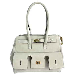 Lorena Suede Borsetta White